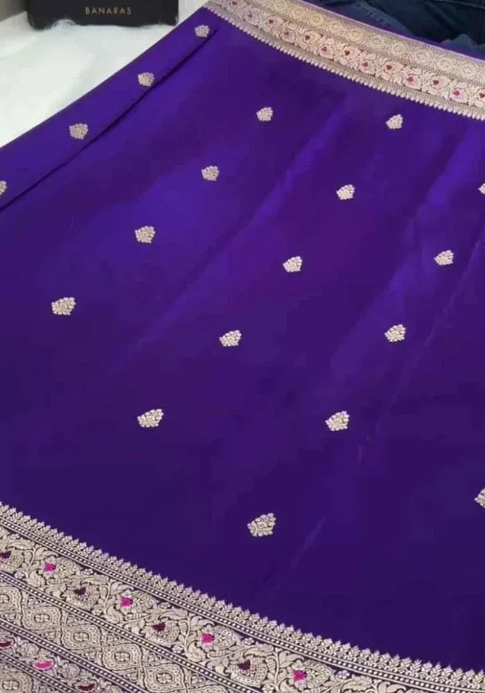purple mashru banarasi silk saree