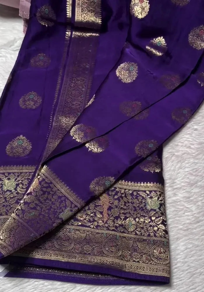 purple mashru silk saree