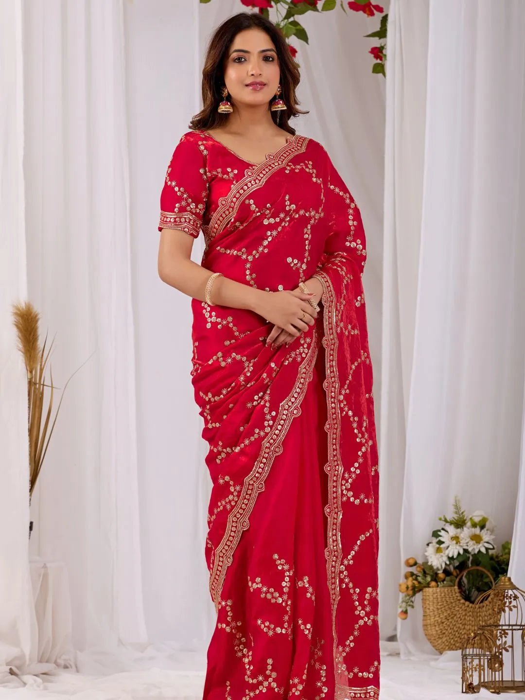 rani pink saree