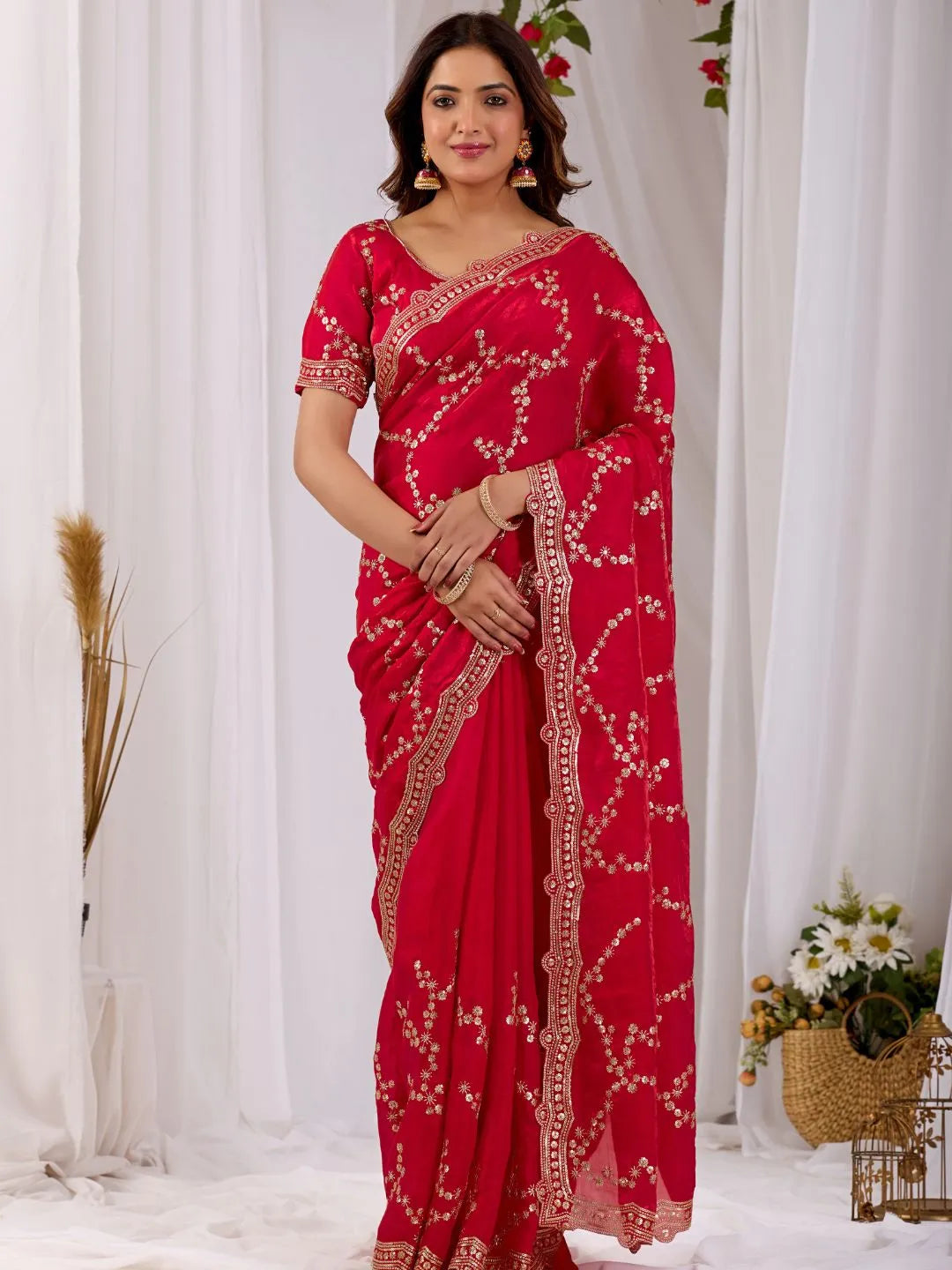 rani pink saree