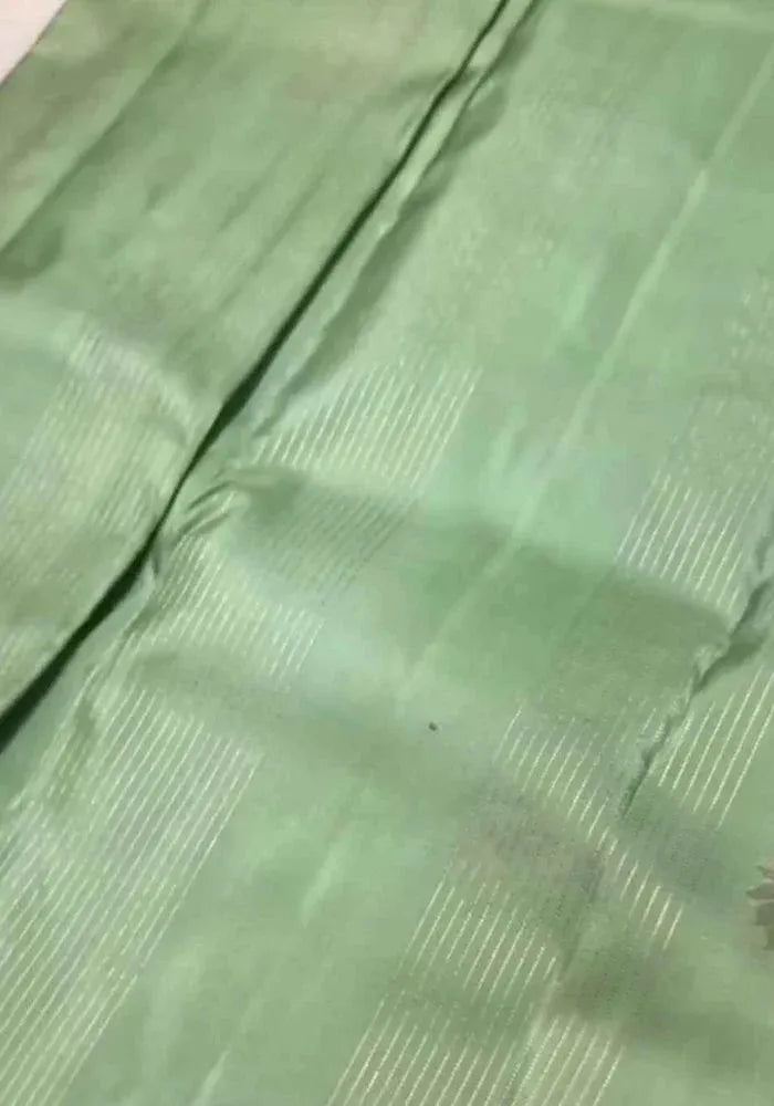 saree silk mint green