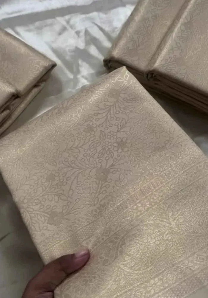 saree silk off white