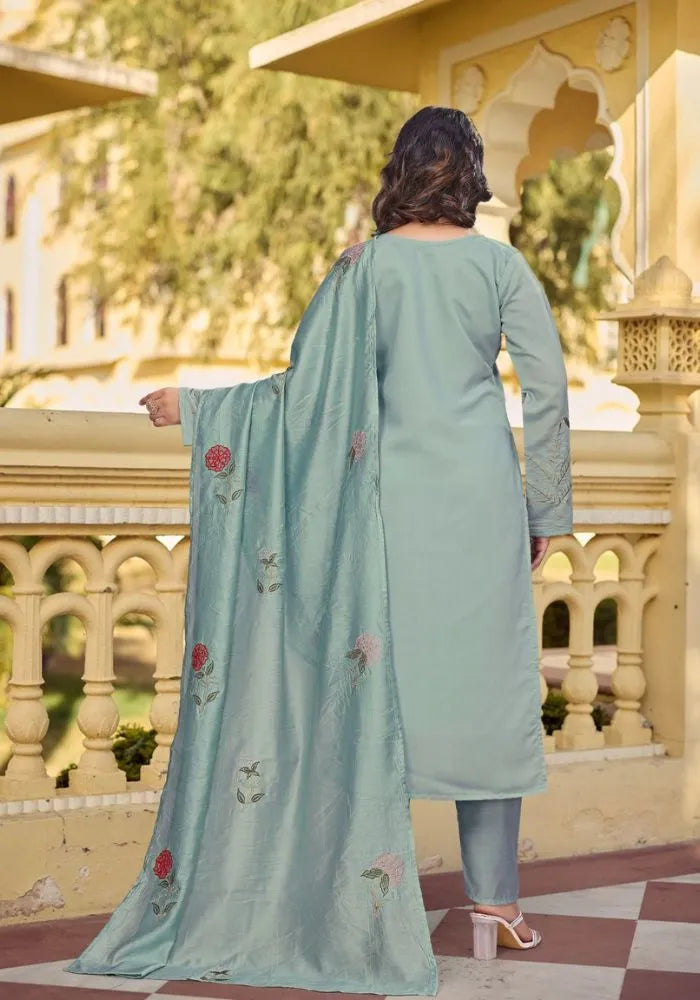 shop floral grey kurta set