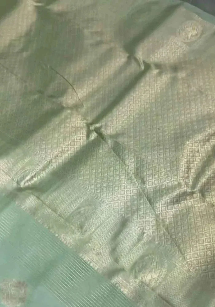 silk saree mint green