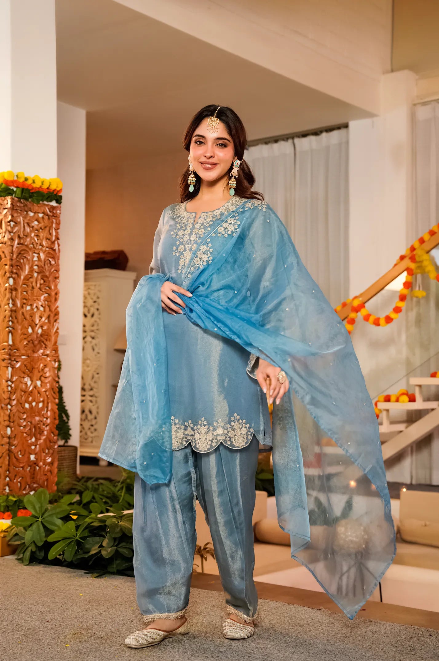 Sky Blue Three Piece Suit