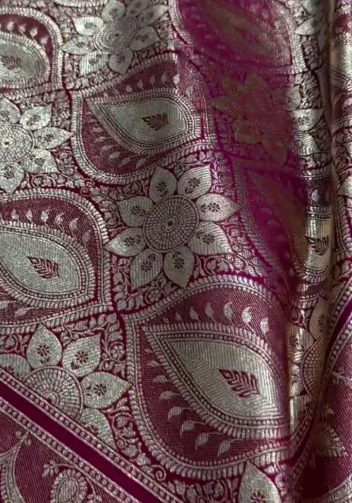 teal blue saree banarasi satin silk