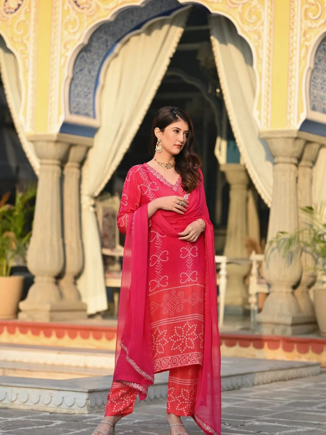 wear printed kurta set