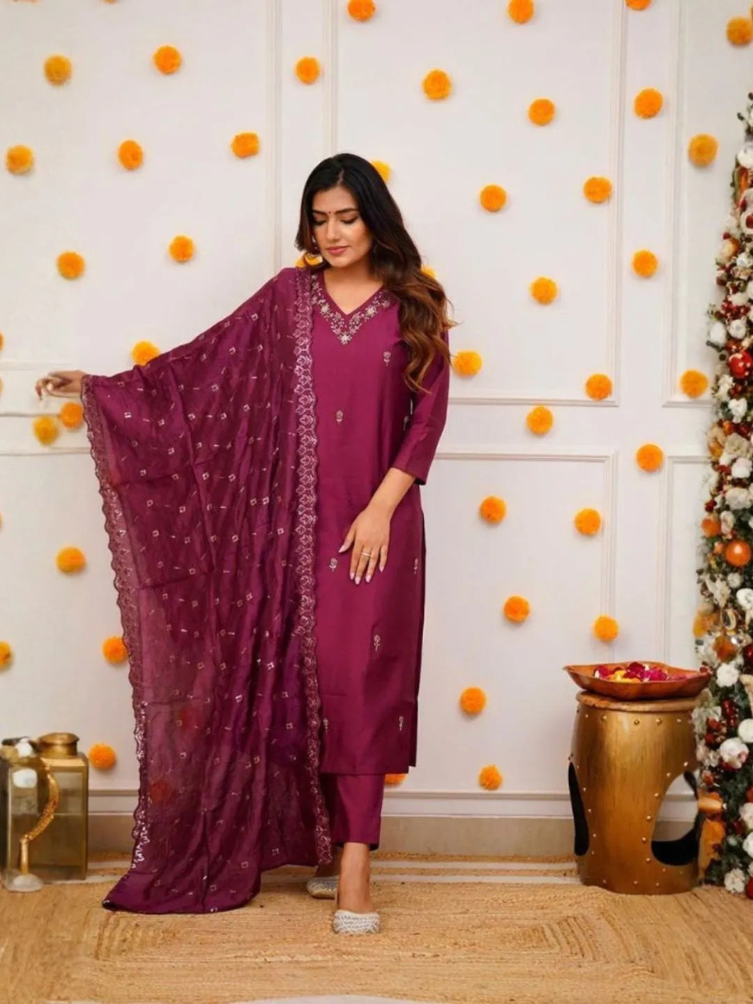 wedding embroidered kurta set