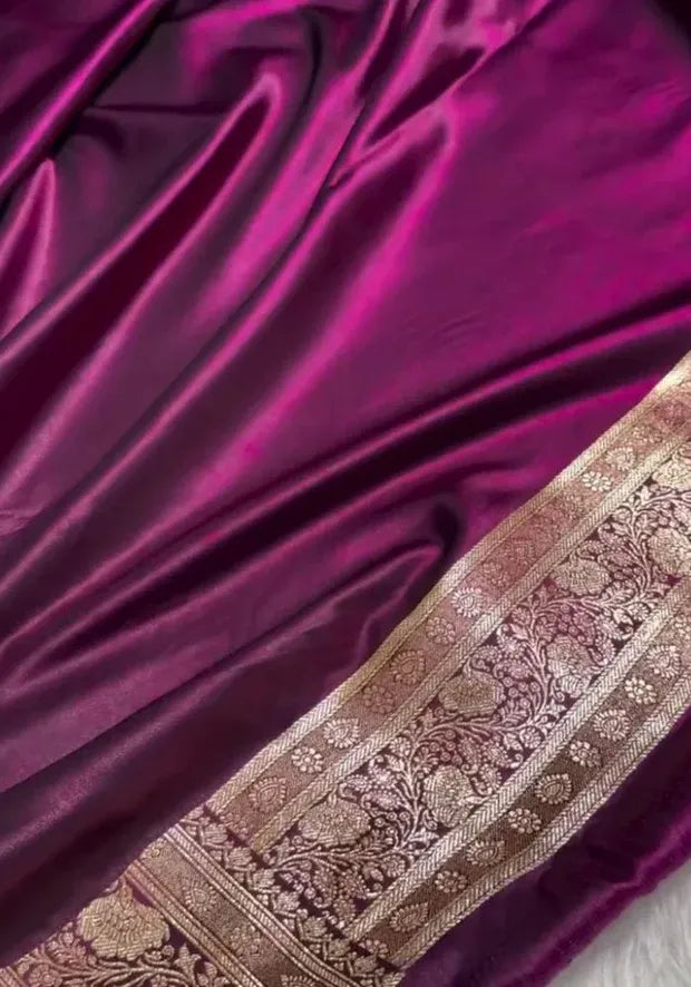 wine bridal saree