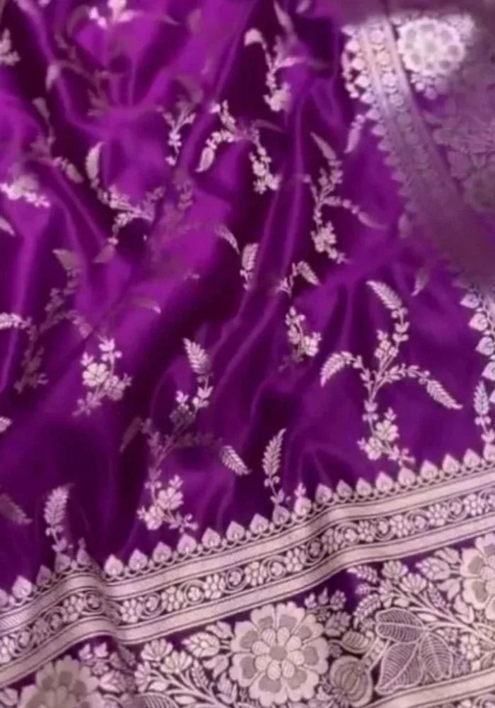 women banarasi saree purple