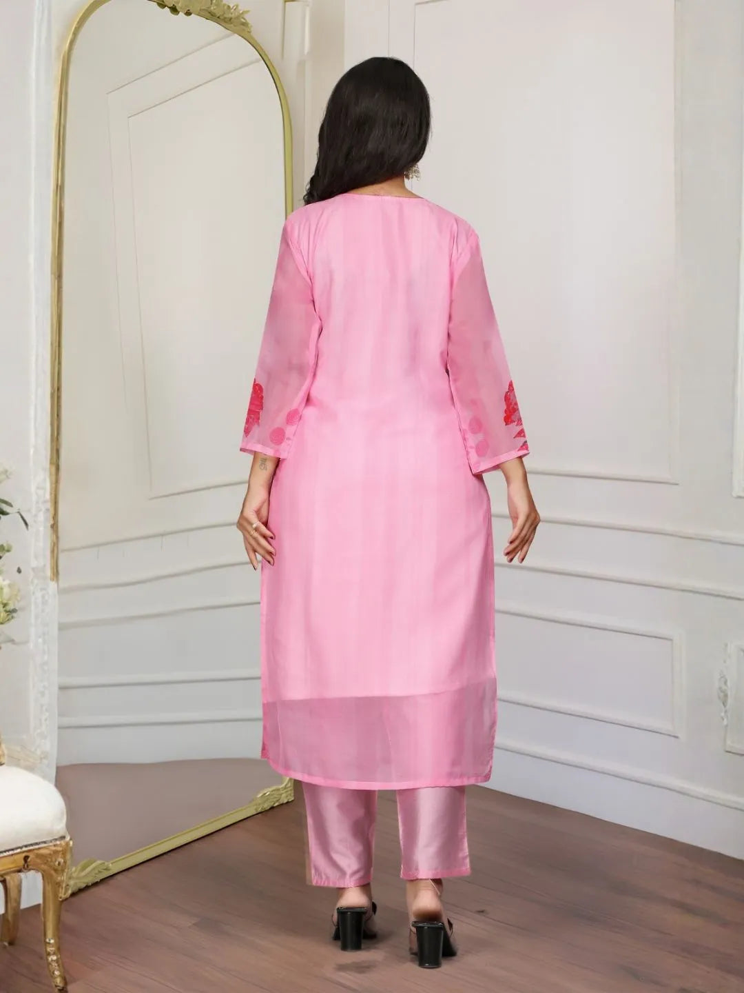 women bloom printed kurta set