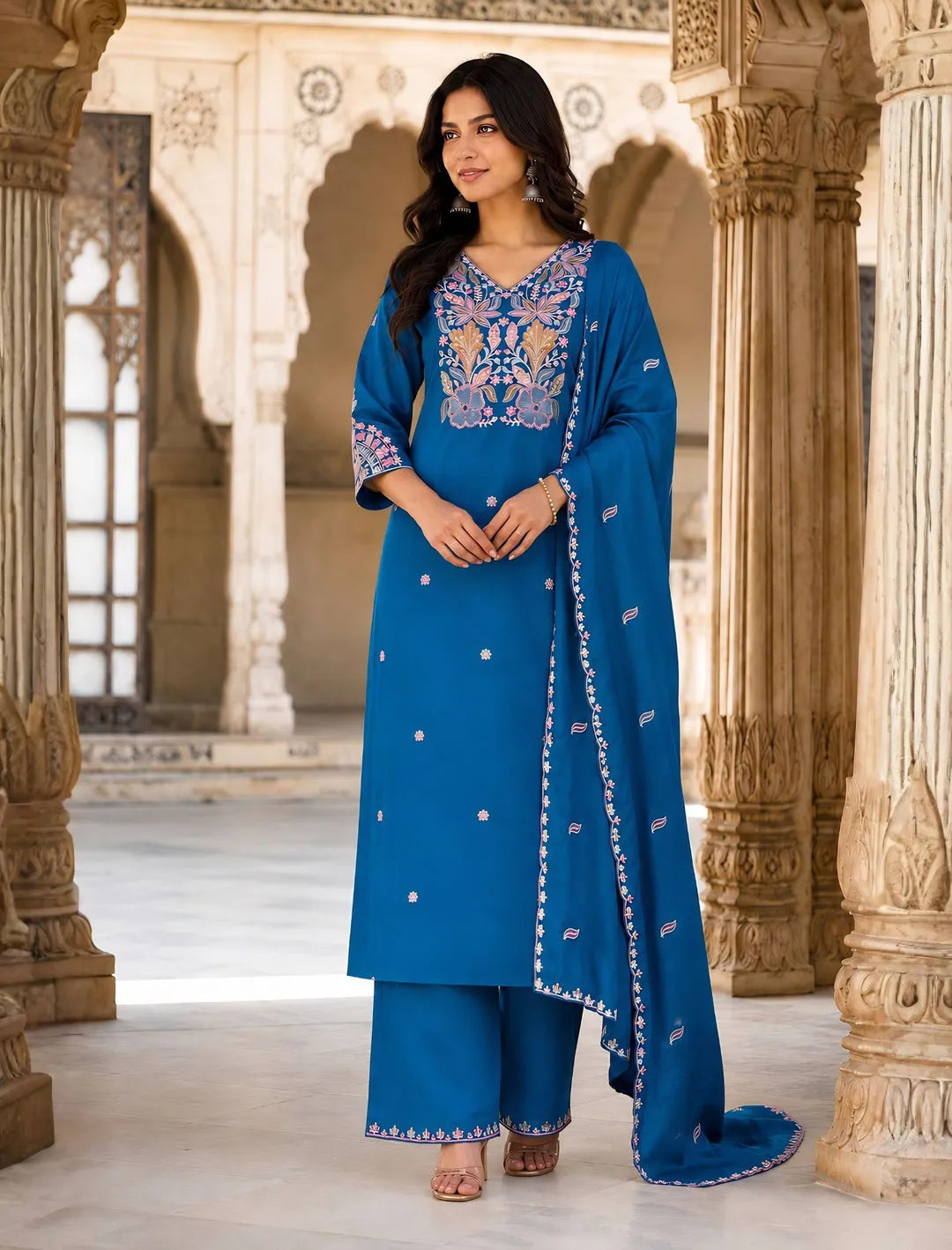 Women Blue Kurta Set