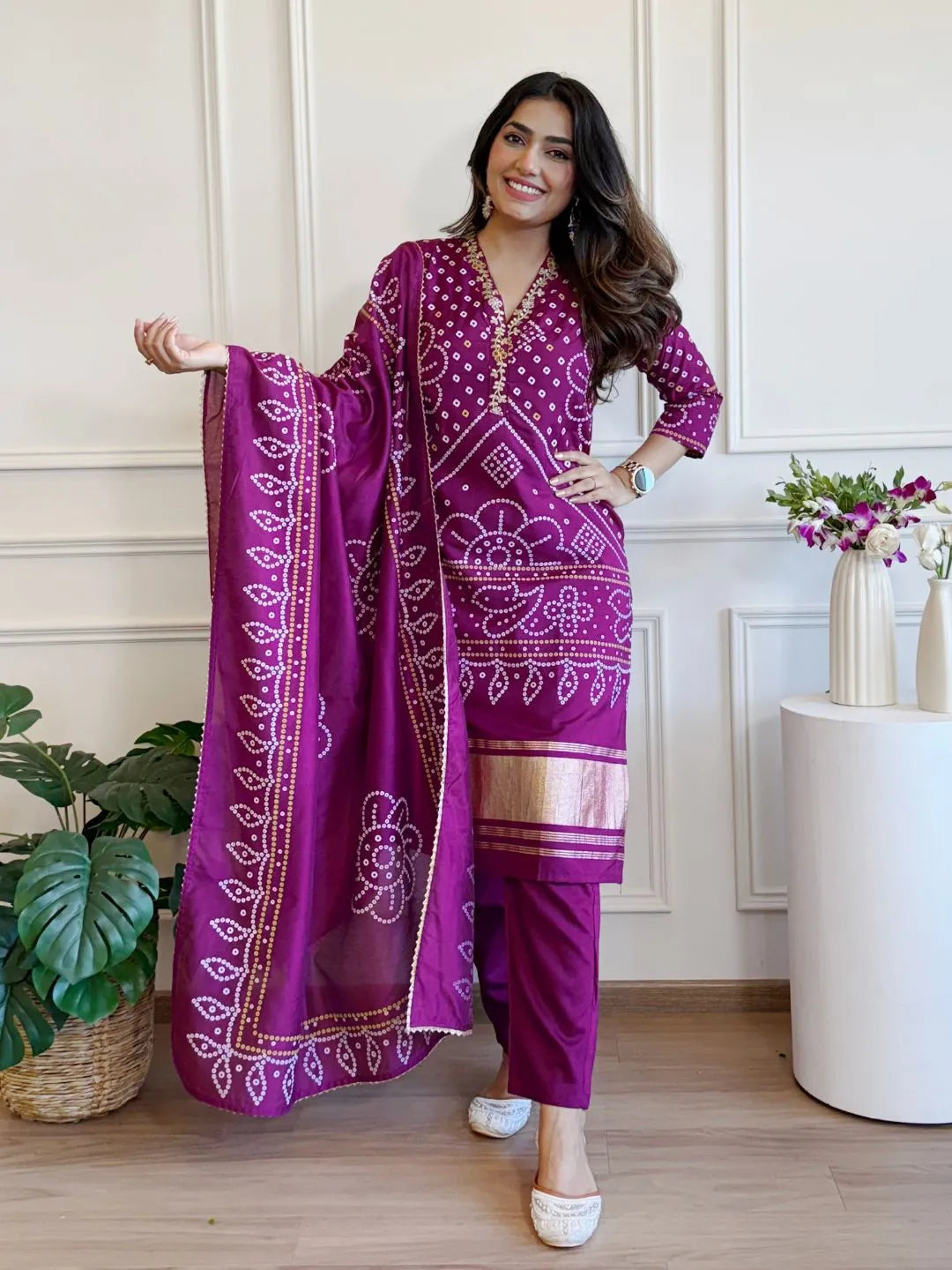 women magenta kurta set
